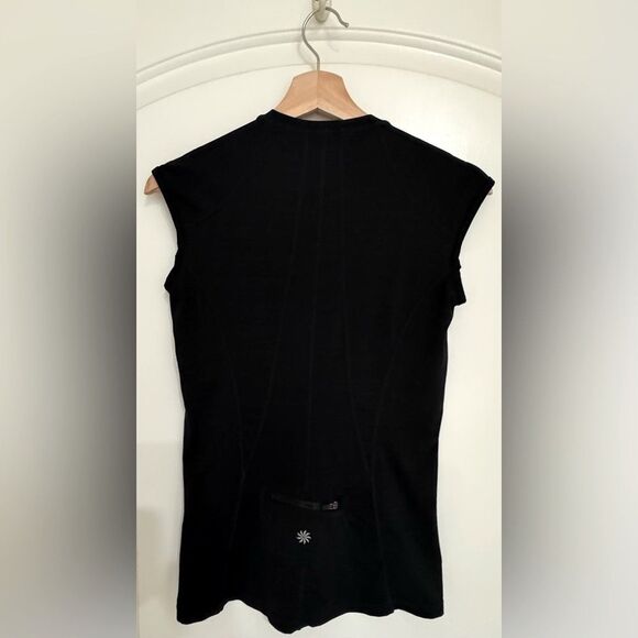 Athleta Quarter Zip Sleeveless Tank w/ Back Zip Pocket in Black Size XS - Picture 4 of 12